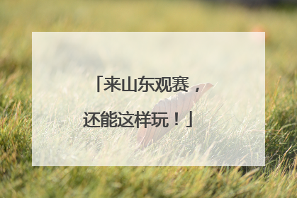 来山东观赛，还能这样玩！